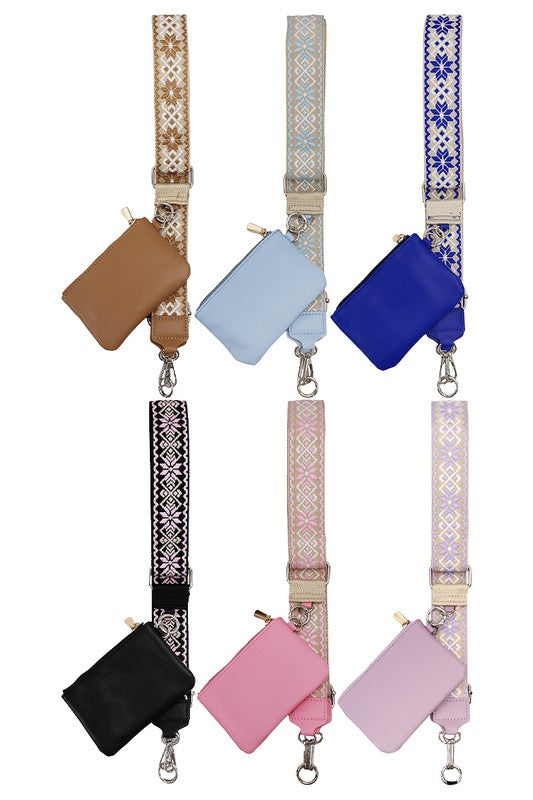 Petite Geometric Finewoven Pochette Cross Belt Bag - Vella Moda