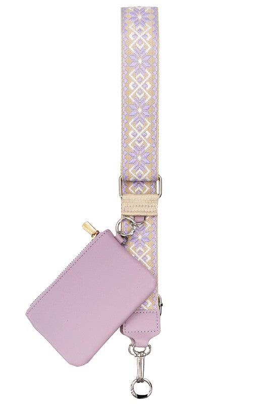 Petite Geometric Finewoven Pochette Cross Belt Bag - Vella Moda