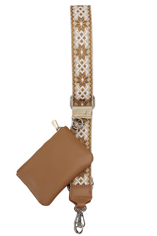Petite Geometric Finewoven Pochette Cross Belt Bag - Vella Moda