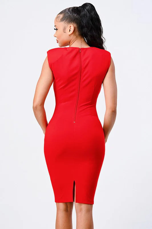 Fishnet Bodycon Midi Dress - Vella Moda