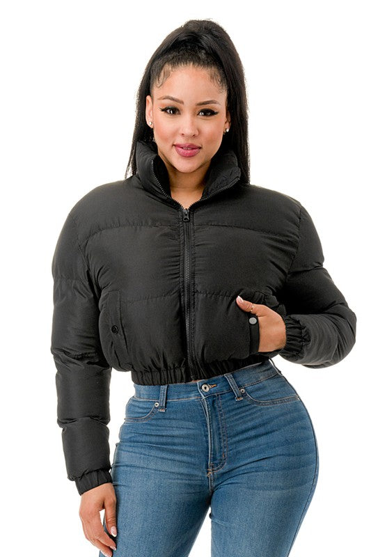 Puffer Long Sleeve Padded Jacket - Vella Moda