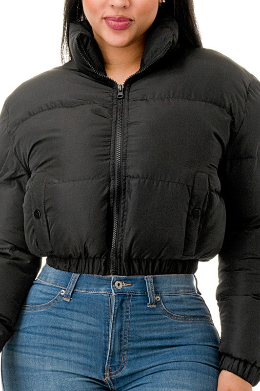 Puffer Long Sleeve Padded Jacket - Vella Moda