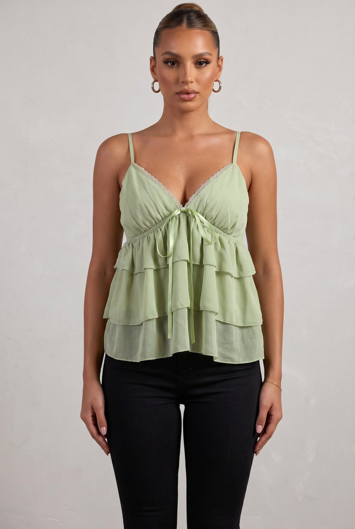 Celestine Ruffle Chiffon Cami Top