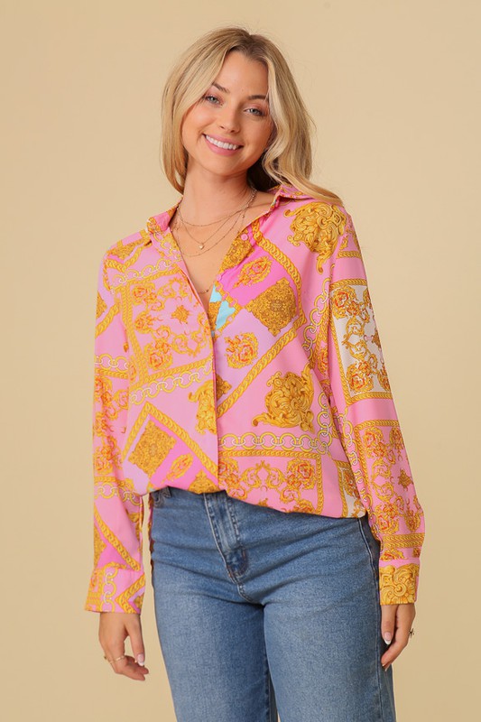 Chiffon Print Blouse - Bella Moda Latina