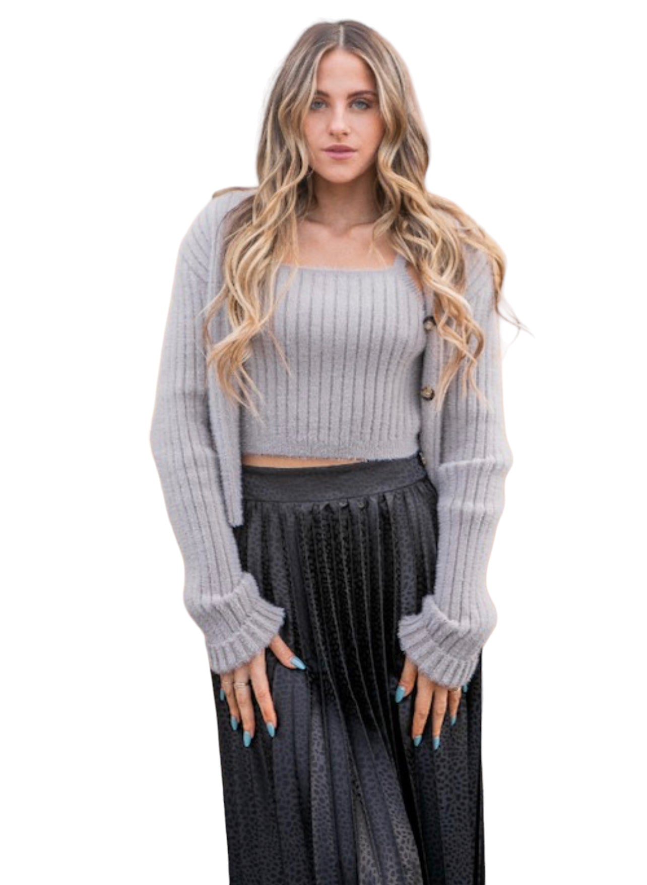 Print satin pleated skirt - Bella Moda Latina