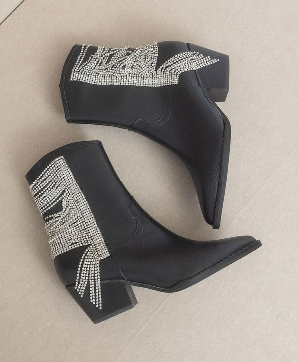 RHINSTONE FRINGE COWGIRL BOOT - Vella Moda