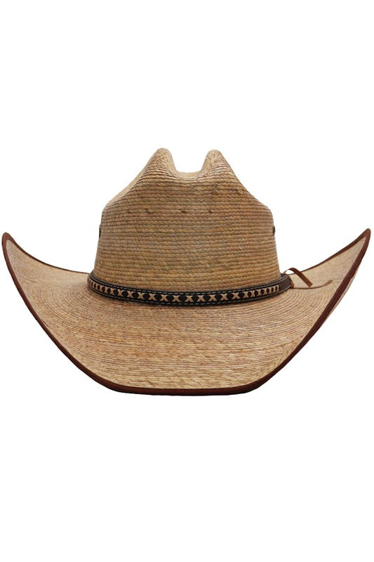 Quarterhorse Outlined Palm Straw Hat - Vella Moda