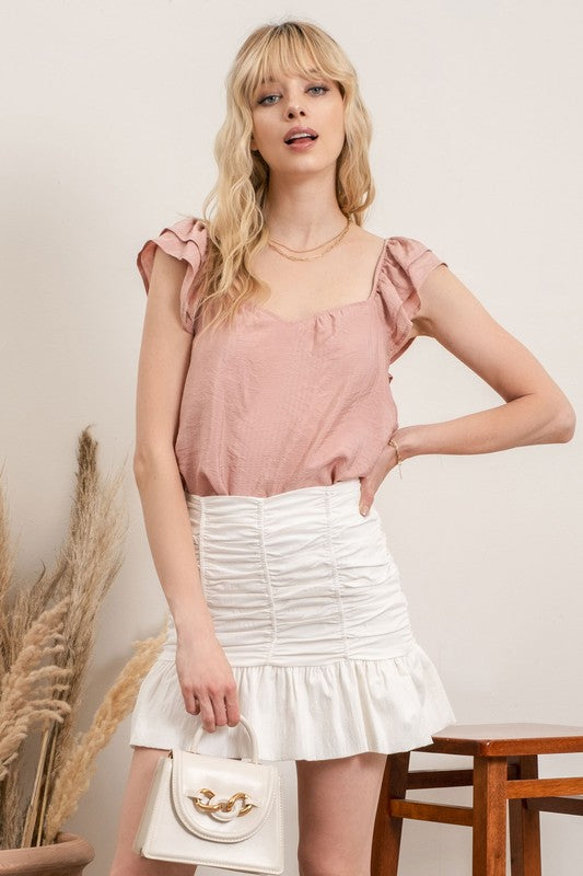 SWEETHEART NECKLINE TOP - Vella Moda