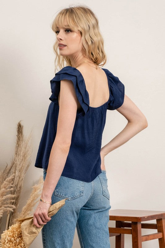 SWEETHEART NECKLINE TOP - Vella Moda