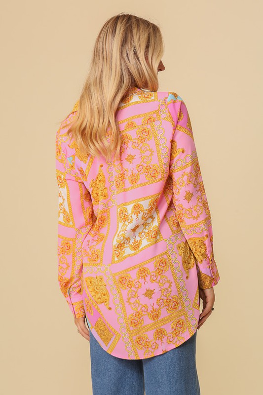 Chiffon Print Blouse - Vella Moda