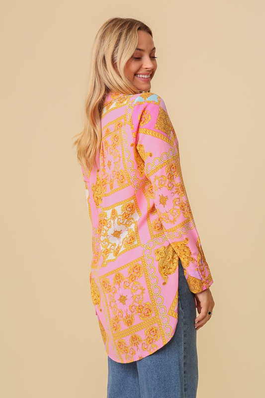 Chiffon Print Blouse - Vella Moda