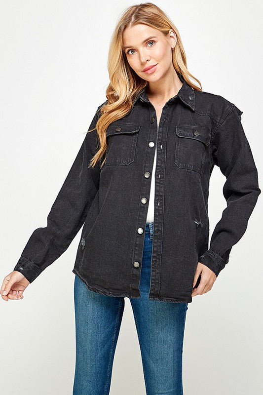 Women's Denim Shirt - Vella Moda